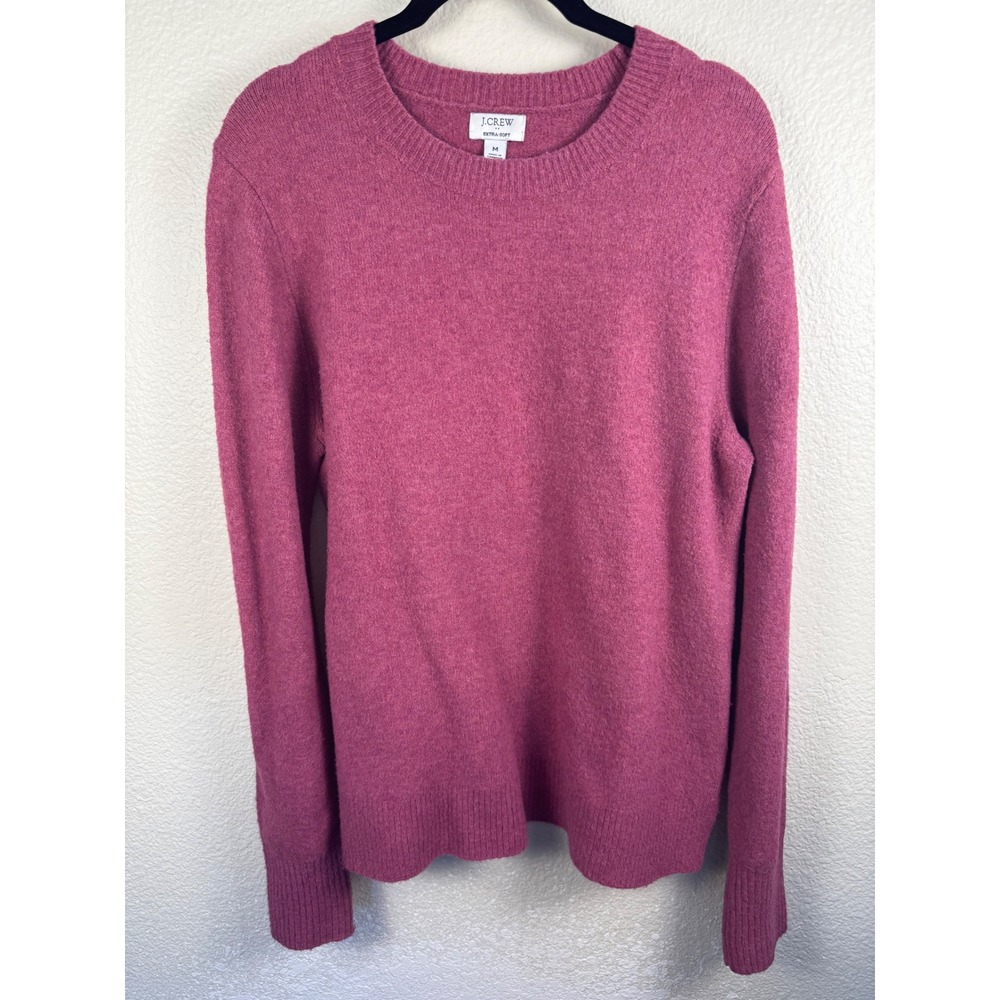 JCrew‎ Extra Soft Wool Crewneck Sweater Womens M Long Sleeve Knit Cozy Preppy